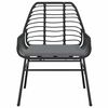 vidaXL Garden Dining Set Black Poly Rattan 2-seater