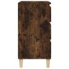 vidaXL Bedside Cabinet Smoked Oak Engineered wood, solid eucalyptus wood