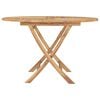 vidaXL Outdoor Table Teak Solid Teak Wood Medium Foldable