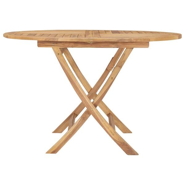 vidaXL Outdoor Table Teak Solid Teak Wood Medium Foldable