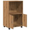 vidaXL Rolling Cabinet Artisan Oak Engineered Wood Medium