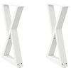 vidaXL Dining Table Leg White Powder-coated steel Adjustable
