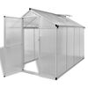 vidaXL Greenhouse Silver Aluminum frame with polycarbonate panels 49.4 ft&sup2;