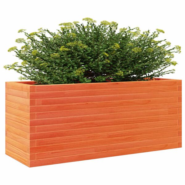 vidaXL Garden Planter Wax brown Solid pine wood Large Decorative Inlays