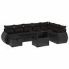 vidaXL Garden Sofa Set Black