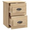 vidaXL Wall-mounted Bedside Cabinet Set of 2 Sonoma Oak Engineered wood