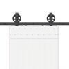 vidaXL Sliding Door Hardware Kit 78.7 " Steel Black