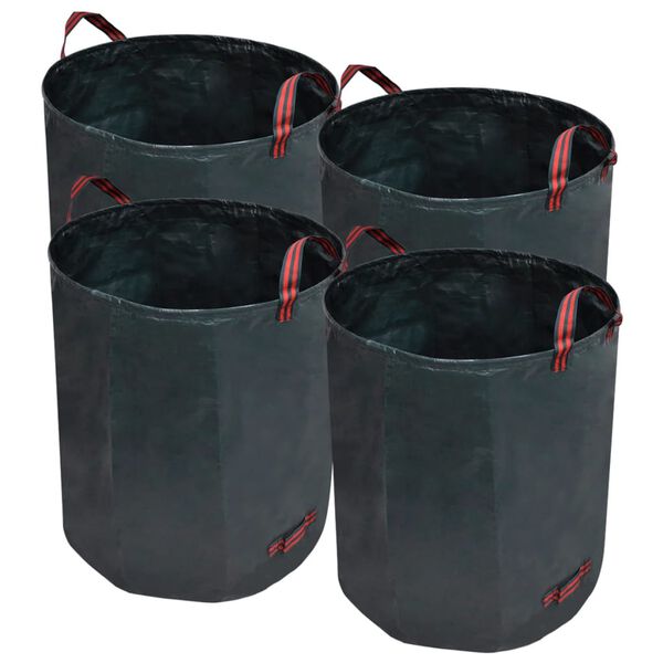 vidaXL Patio Waste Bag Dark Green 4 pcs 71.9 gal 5.3 oz/sqm