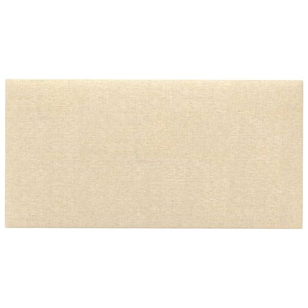 vidaXL Wall Panels 12 pcs Cream 11.8"x5.9" Fabric 5.8 ft²