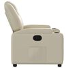vidaXL Recliner Chair Cream Faux leather, metal, plywood, foam, pp fiber