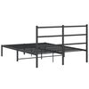 vidaXL Bed Frame Black Powder-Coated Steel 53.1 x 74.8 in Double