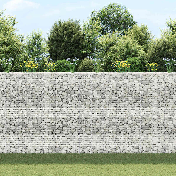 vidaXL Gabion Raised Bed Silver Rust-proof and weather-proof iron Large