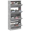 vidaXL Shoe Cabinet Concrete Gray Engineered Wood Tall Shoe Cabinet