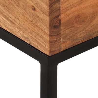 vidaXL Side Table 11.8"x11.8"x13" Solid Acacia Wood