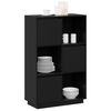 vidaXL Highboard Black Solid pine wood Medium Reversible Highboard