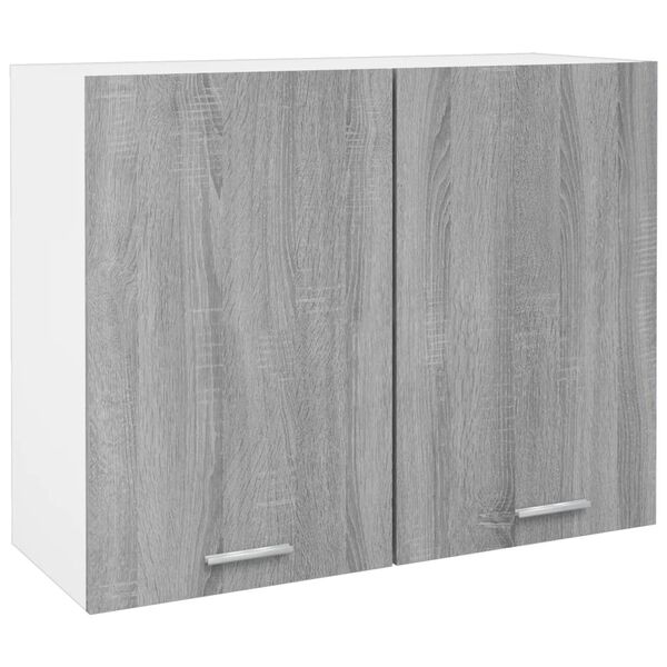 vidaXL Hanging Cabinet Grey Sonoma Engineered Wood 31.5x12.2x23.6 in