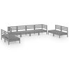 vidaXL Garden Lounge Set Grey Solid pinewood Standard Modular