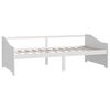 vidaXL Day Bed White Solid Pinewood 35.4x78.7in