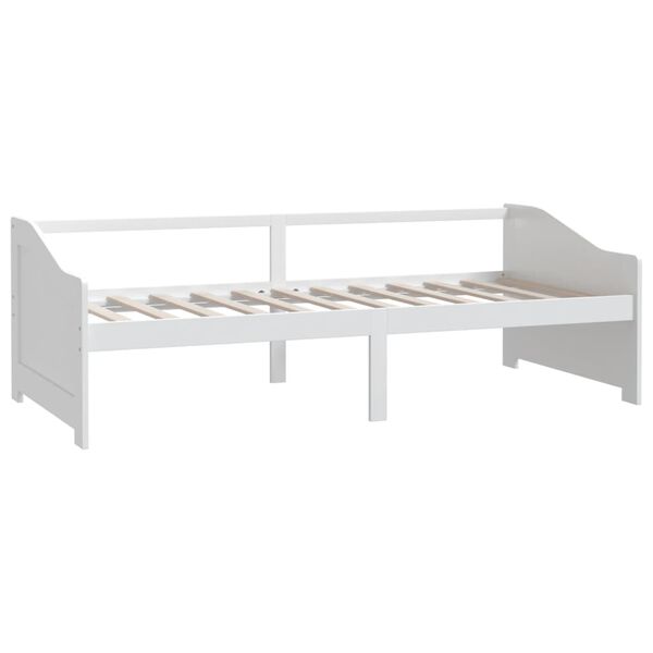 vidaXL Day Bed White Solid Pinewood 35.4x78.7in