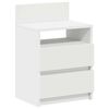 vidaXL Bedside Cabinet Set of 2 White Engineered wood Standard