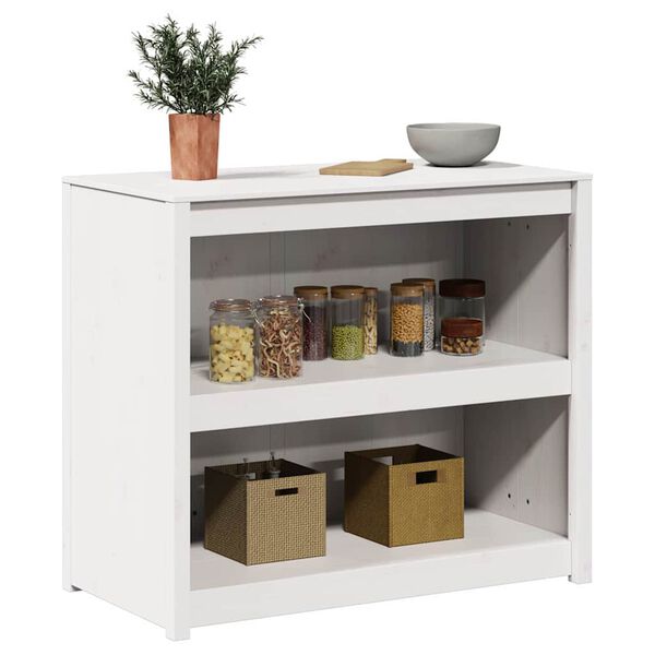 vidaXL Kitchen Cabinet White 41.73 x 21.65 x 36.22 in Solid Pine Wood