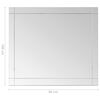 vidaXL Wall Mirror Silver Glass 39.4 x 23.6 in Wall Mounting