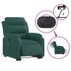 vidaXL Electric Stand up Massage Recliner Chair Dark Green Fabric