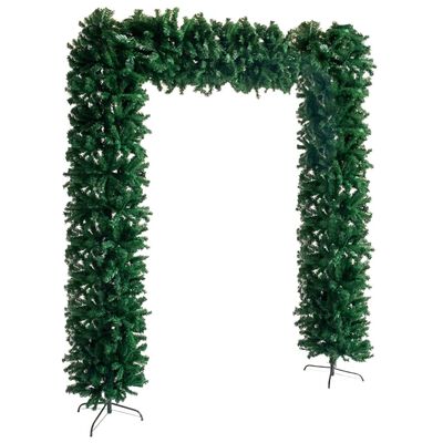 vidaXL Christmas Tree Arch with LEDs&Ball Set Green 94.5"