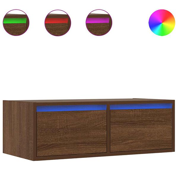 vidaXL TV Cabinet Brown oak Engineered wood Standard TV Cabinet