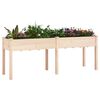 vidaXL Planter Natural wood color Solid Fir Wood, Non-woven Fabric