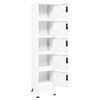 vidaXL Locker Cabinet White Steel Tall Modern Locker Cabinet