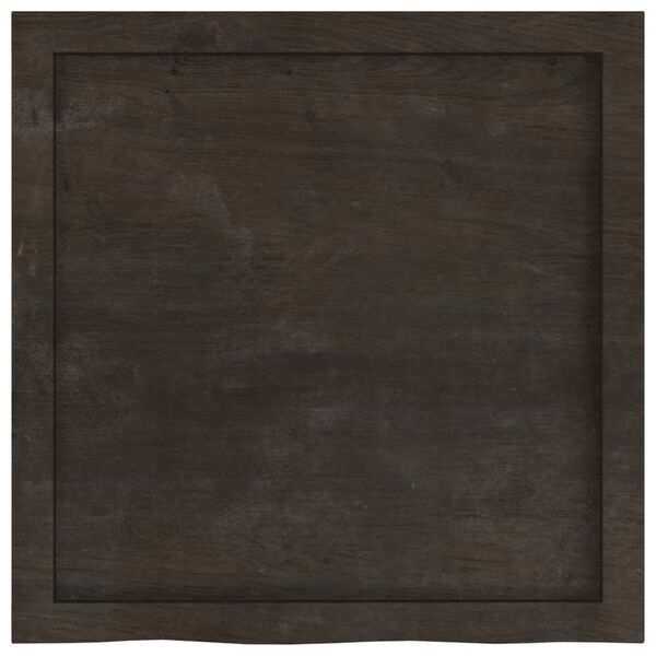 vidaXL Bathroom Countertop Dark Brown 23.6 x 23.6 x (0.8-2.4) " Treated Solid Wood