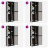 vidaXL Outdoor Storage Cabinet Grey and Black Polypropylene Medium