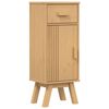 vidaXL Bathroom Cabinet with Shelf Olden Brown 13.8" x 11.8" x 35.4