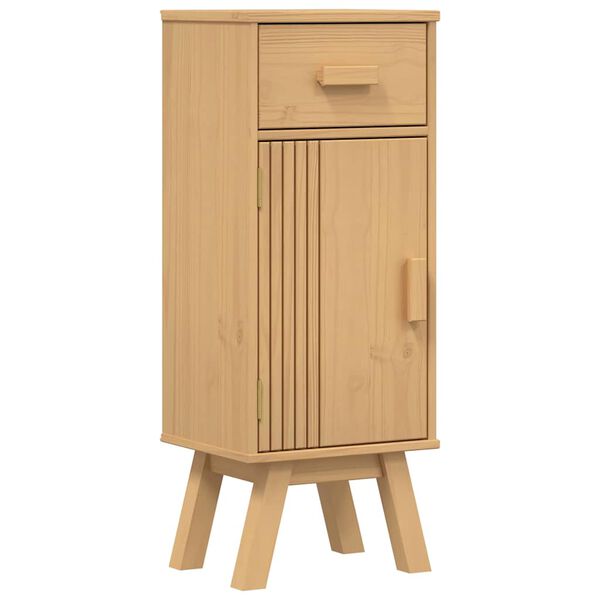 vidaXL Bathroom Cabinet with Shelf Olden Brown 13.8" x 11.8" x 35.4