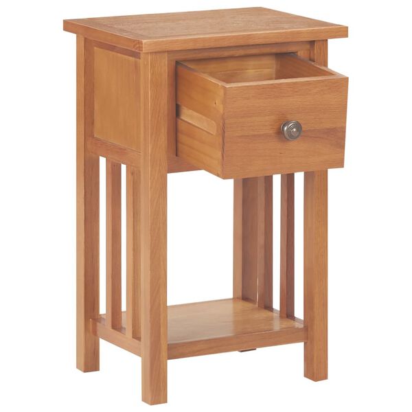 vidaXL Magazine Table Natural Oak Solid oak wood, MDF Compact