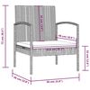 vidaXL 8 Piece Patio Lounge Set with Cushions Poly Rattan Gray
