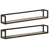 vidaXL Wall Shelf Set of 2 Mixed color finish