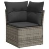 vidaXL Garden Sofa Set Gray PE rattan Large Modular Garden Sofa Set