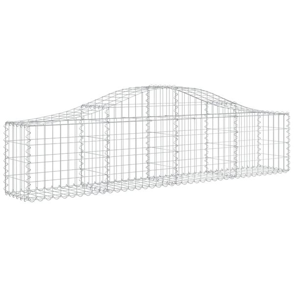 vidaXL Arched Gabion Baskets 14 pcs 78.7"x11.8"x15.7"/23.6" Galvanized Iron