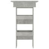 vidaXL Wall Bar Table Concrete gray Engineered wood Compact Modern