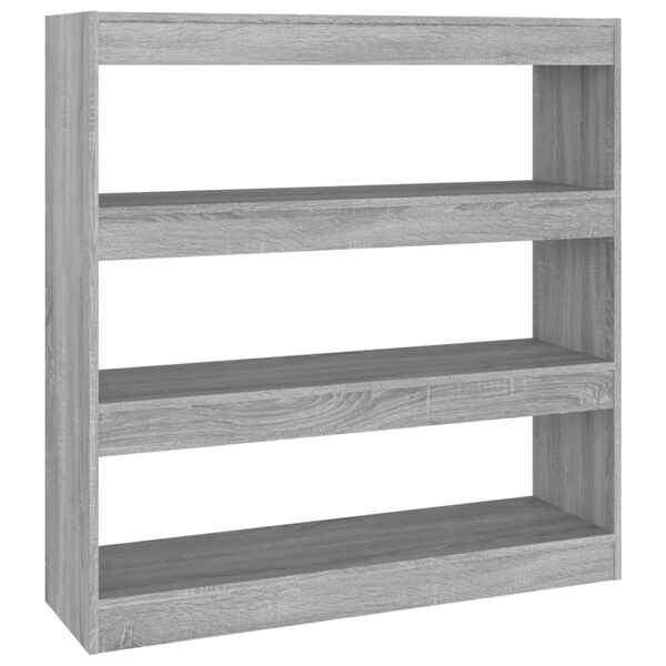 vidaXL Book Cabinet Grey Sonoma Engineered wood 39.4x11.8x40.6 in