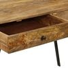 vidaXL Writing Desk Varied tones of natural wood Solid mango wood, steel