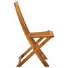 vidaXL Outdoor Chair Set of 4 Natural Solid Acacia wood Standard