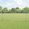 vidaXL Fence with Posts Silver 39.4" x 1968.5" Steel