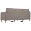 vidaXL 3-seater Sofa Taupe Fabric (100% polyester), Metal, Textilene