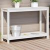 vidaXL Potting Table White Solid Pine Wood Medium Potting Table