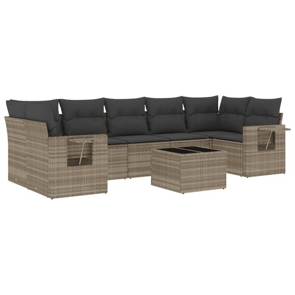 vidaXL Garden Sofa Set Light grey, Dark grey