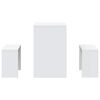 vidaXL Dining Table And Bench Set White Engineered wood Medium