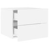 vidaXL Wall-mounted Bedside Cabinet White Engineered wood Medium